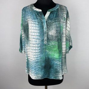 JLo Jennifer Lopez S Oversized Animal Print Blouse